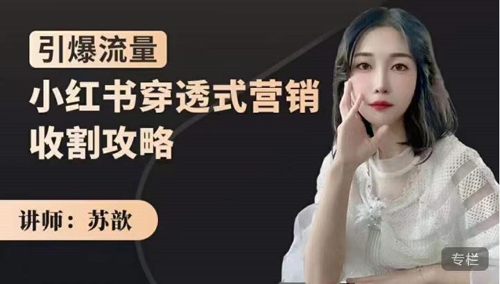 小红书穿透式营销收割攻略，引爆流量，助你玩转小红书聚创吧-网创项目资源站-副业项目-创业项目-搞钱项目聚创吧