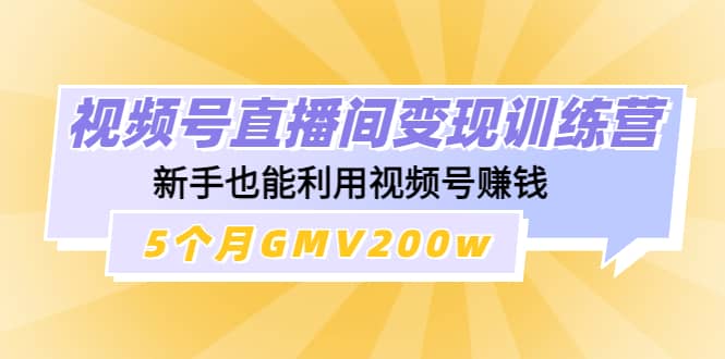 视频号直播间变现训练营聚创吧-网创项目资源站-副业项目-创业项目-搞钱项目聚创吧