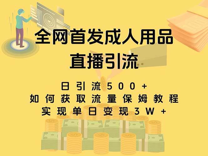 最新全网独创首发，成人用品直播引流获客暴力玩法，单日变现3w保姆级教程聚创吧-网创项目资源站-副业项目-创业项目-搞钱项目聚创吧