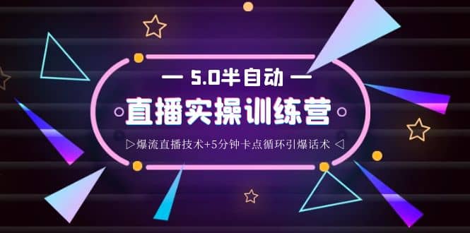 蚂蚁·5.0半自动直播2345打法，半自动爆流直播技术+5分钟卡点循环引爆话术聚创吧-网创项目资源站-副业项目-创业项目-搞钱项目聚创吧