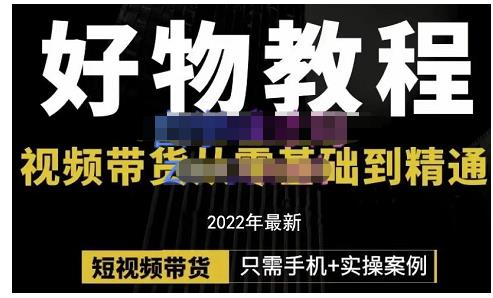 锅锅老师好物分享课程：短视频带货从零基础到精通，只需手机+实操聚创吧-网创项目资源站-副业项目-创业项目-搞钱项目聚创吧