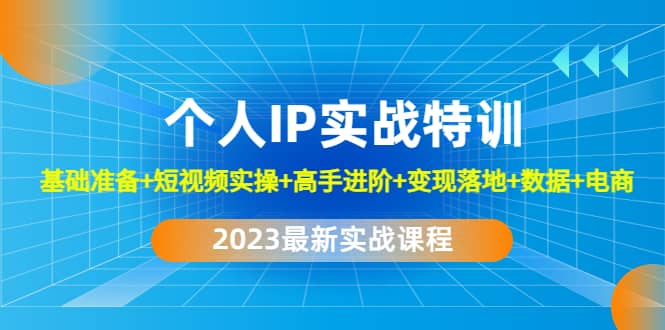 2023个人IP实战特训：基础准备+短视频实操+高手进阶+变现落地+数据+电商聚创吧-网创项目资源站-副业项目-创业项目-搞钱项目聚创吧