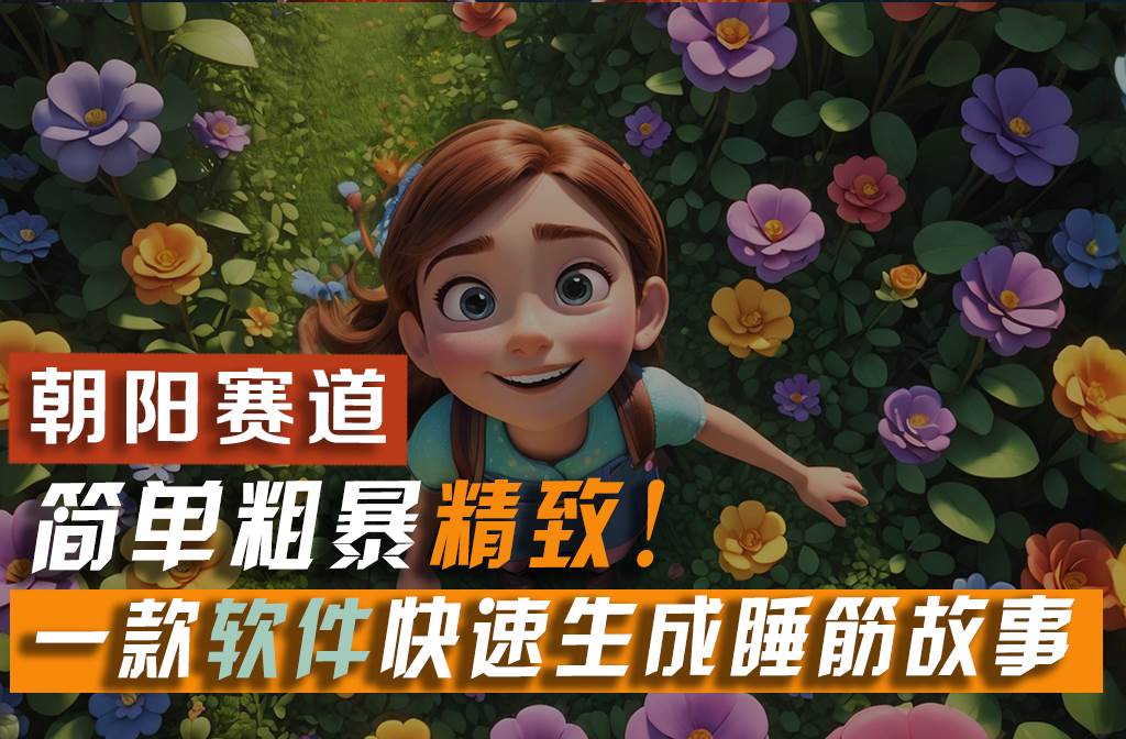利用一款软件5分钟一条爆款睡前故事，简单粗暴精致！小白月入2w+聚创吧-网创项目资源站-副业项目-创业项目-搞钱项目聚创吧