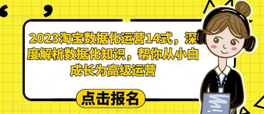 2023淘宝数据化-运营 14式，深度解析数据化知识，帮你从小白成长为高级运营聚创吧-网创项目资源站-副业项目-创业项目-搞钱项目聚创吧