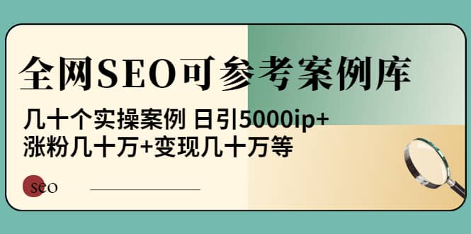 《全网SEO可参考案例库》几十个实操案例聚创吧-网创项目资源站-副业项目-创业项目-搞钱项目聚创吧