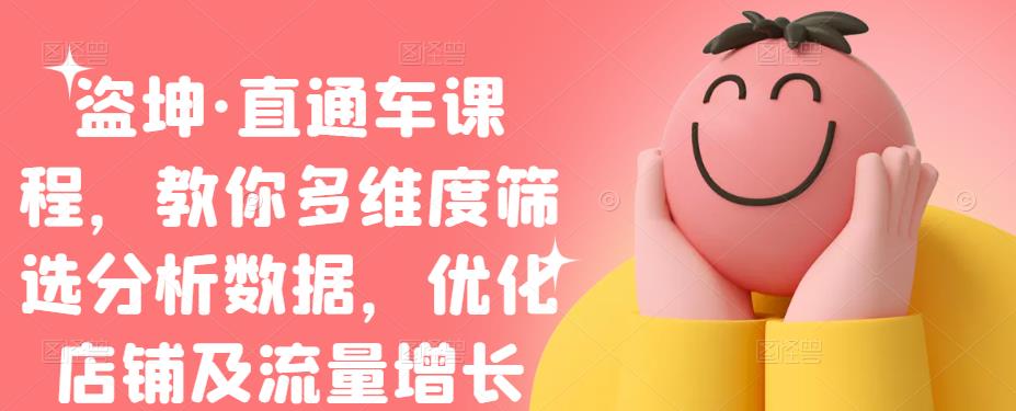 盗坤·直通车课程，教你多维度筛选分析数据，优化店铺及流量增长聚创吧-网创项目资源站-副业项目-创业项目-搞钱项目聚创吧