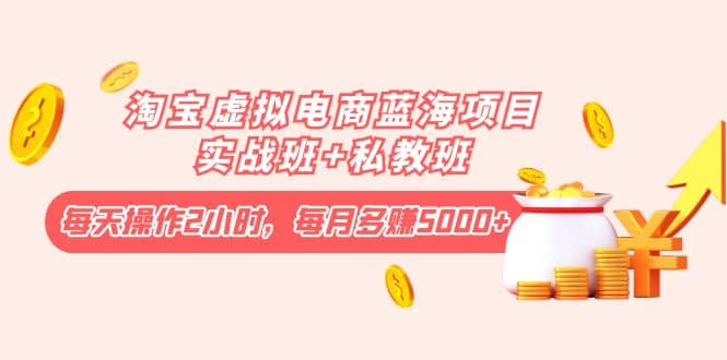 淘宝虚拟电商蓝海项目实战班+私教班聚创吧-网创项目资源站-副业项目-创业项目-搞钱项目聚创吧