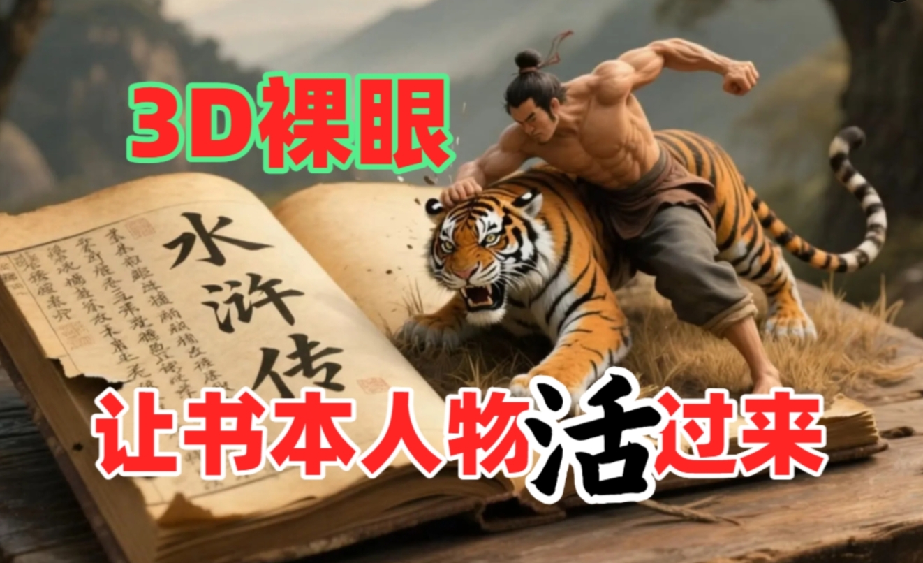 书本人物裸眼3D视频，一条视频收益过千，保姆级教程聚创吧-网创项目资源站-副业项目-创业项目-搞钱项目聚创吧