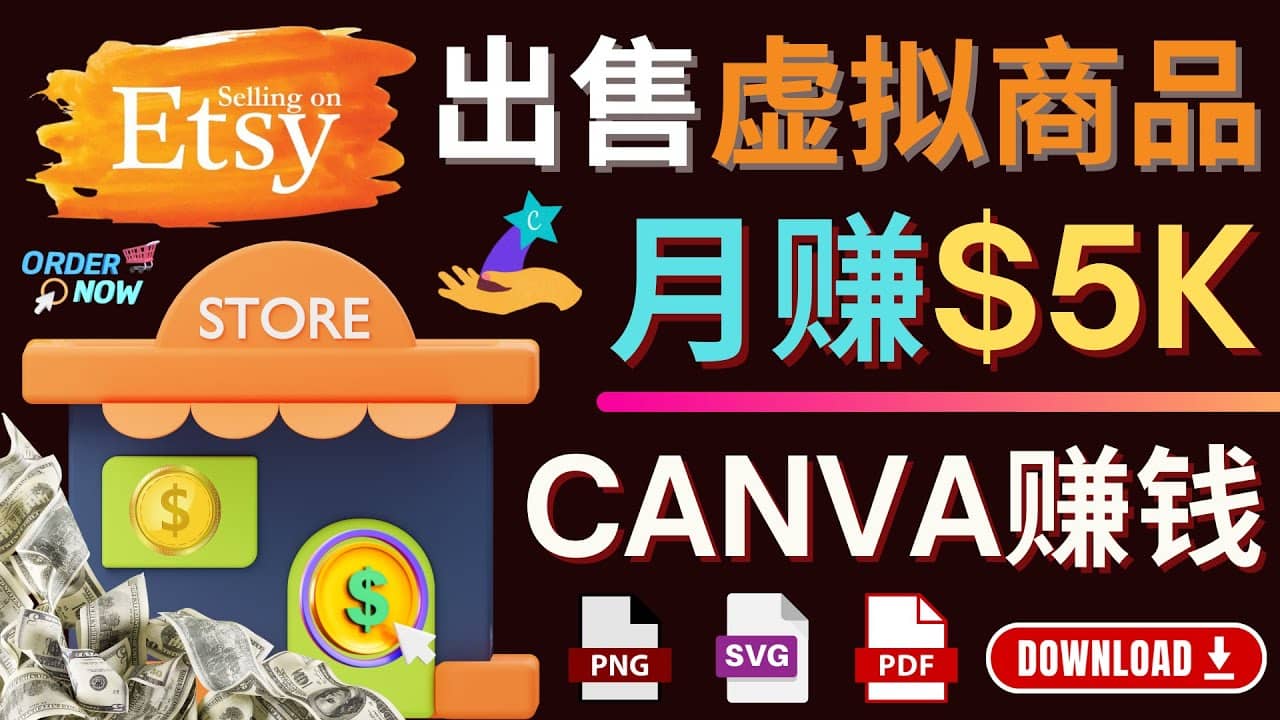 通过Etsy出售Canva模板，操作简单，收益高，月赚5000美元聚创吧-网创项目资源站-副业项目-创业项目-搞钱项目聚创吧