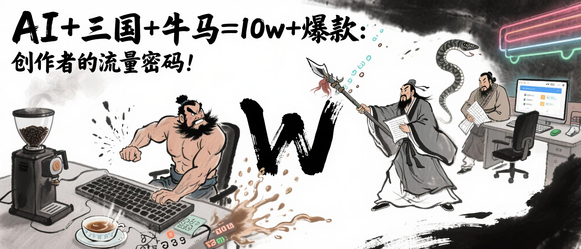 AI+三国+牛马=10w+爆款：创作者的流量密码！聚创吧-网创项目资源站-副业项目-创业项目-搞钱项目聚创吧