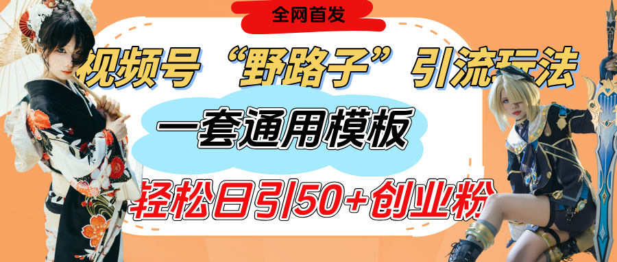 视频号“野路子”玩法，评论区疯狂截流，一套模板单日单号引流50+创业粉聚创吧-网创项目资源站-副业项目-创业项目-搞钱项目聚创吧