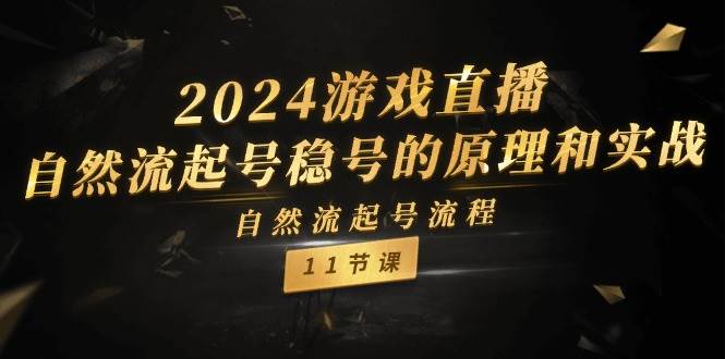 2024游戏直播-自然流起号稳号的原理和实战，自然流起号流程（11节）聚创吧-网创项目资源站-副业项目-创业项目-搞钱项目聚创吧