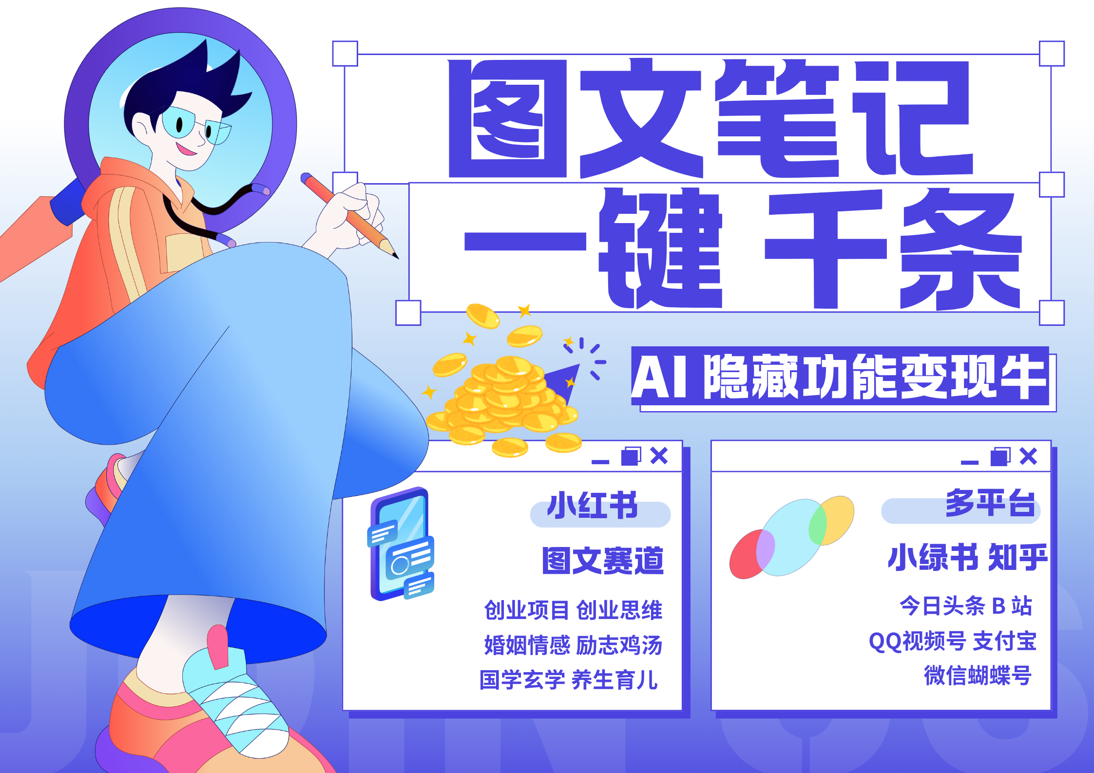 小红书小绿书 秒生图文一键千条 轻松变现3W+聚创吧-网创项目资源站-副业项目-创业项目-搞钱项目聚创吧