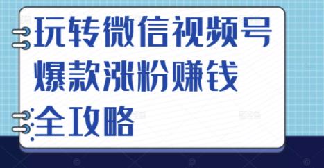玩转微信视频号爆款涨粉赚钱全攻略，让你快速抓住流量风口，收获红利财富聚创吧-网创项目资源站-副业项目-创业项目-搞钱项目聚创吧