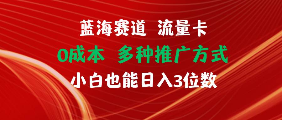 蓝海赛道 流量卡 0成本 小白也能日入三位数聚创吧-网创项目资源站-副业项目-创业项目-搞钱项目聚创吧