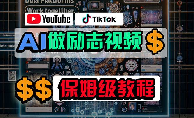 利用AI制作励志视频，在YouTube和TikTok赚钱，小白可做（附工具）聚创吧-网创项目资源站-副业项目-创业项目-搞钱项目聚创吧