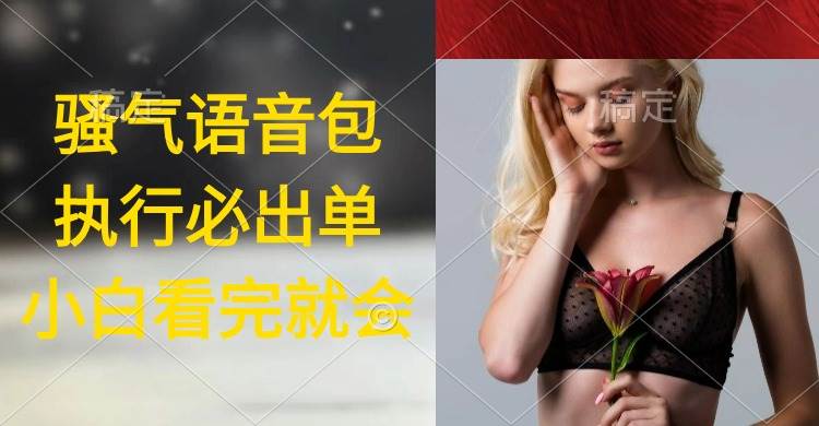执行就出单，日入2000+，超火骚气语音包，小白看完课程就能马上实操聚创吧-网创项目资源站-副业项目-创业项目-搞钱项目聚创吧