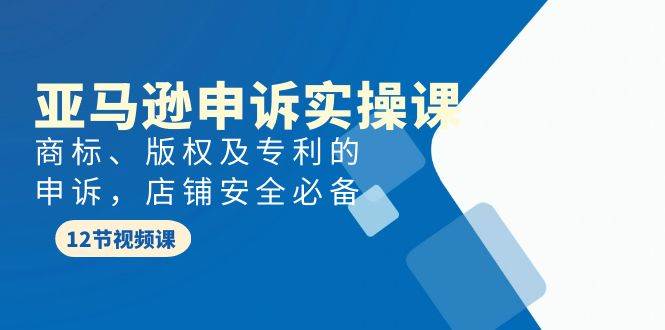 亚马逊-申诉实战课，商标、版权及专利的申诉，店铺安全必备聚创吧-网创项目资源站-副业项目-创业项目-搞钱项目聚创吧