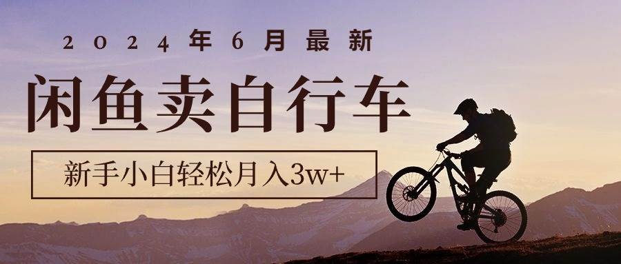 2024年6月最新闲鱼卖自行车，新手小白轻松月入3w+项目聚创吧-网创项目资源站-副业项目-创业项目-搞钱项目聚创吧