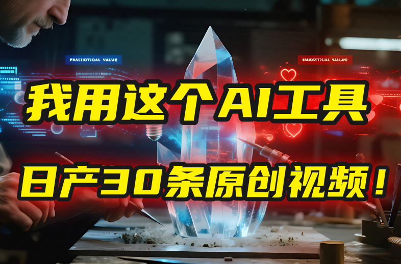 别再真人出镜了！我用这个AI工具，1张照片就能日产30条原创视频！聚创吧-网创项目资源站-副业项目-创业项目-搞钱项目聚创吧
