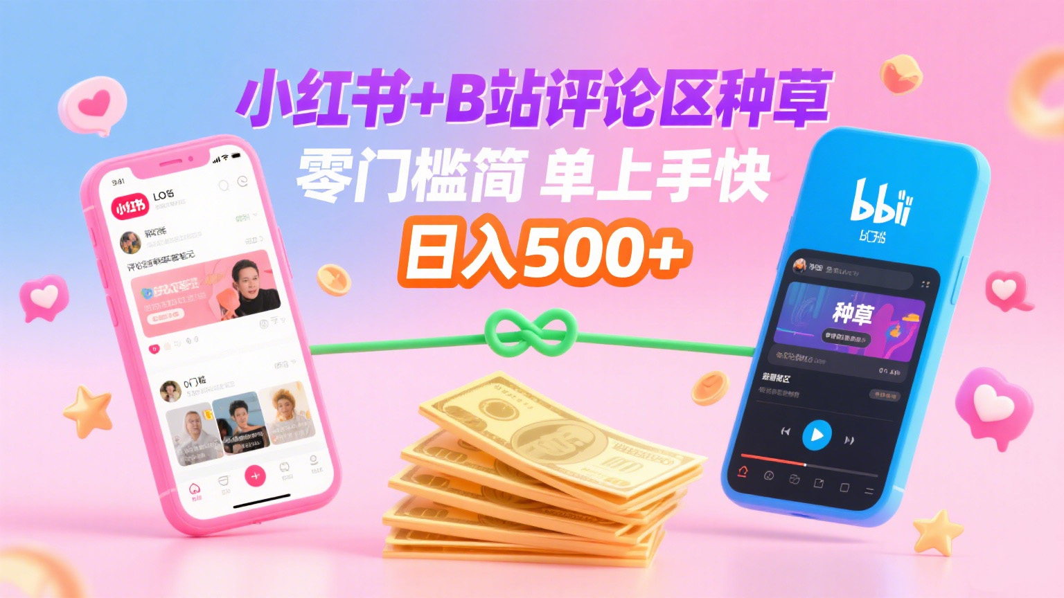 小红书+B站评论区种草，0门槛1分钟一单，只需复制粘贴，日入500+聚创吧-网创项目资源站-副业项目-创业项目-搞钱项目聚创吧