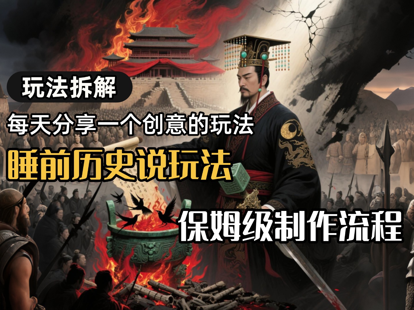 13条作品涨粉24.5万，全流程拆解睡前历史说，保姆级教程聚创吧-网创项目资源站-副业项目-创业项目-搞钱项目聚创吧