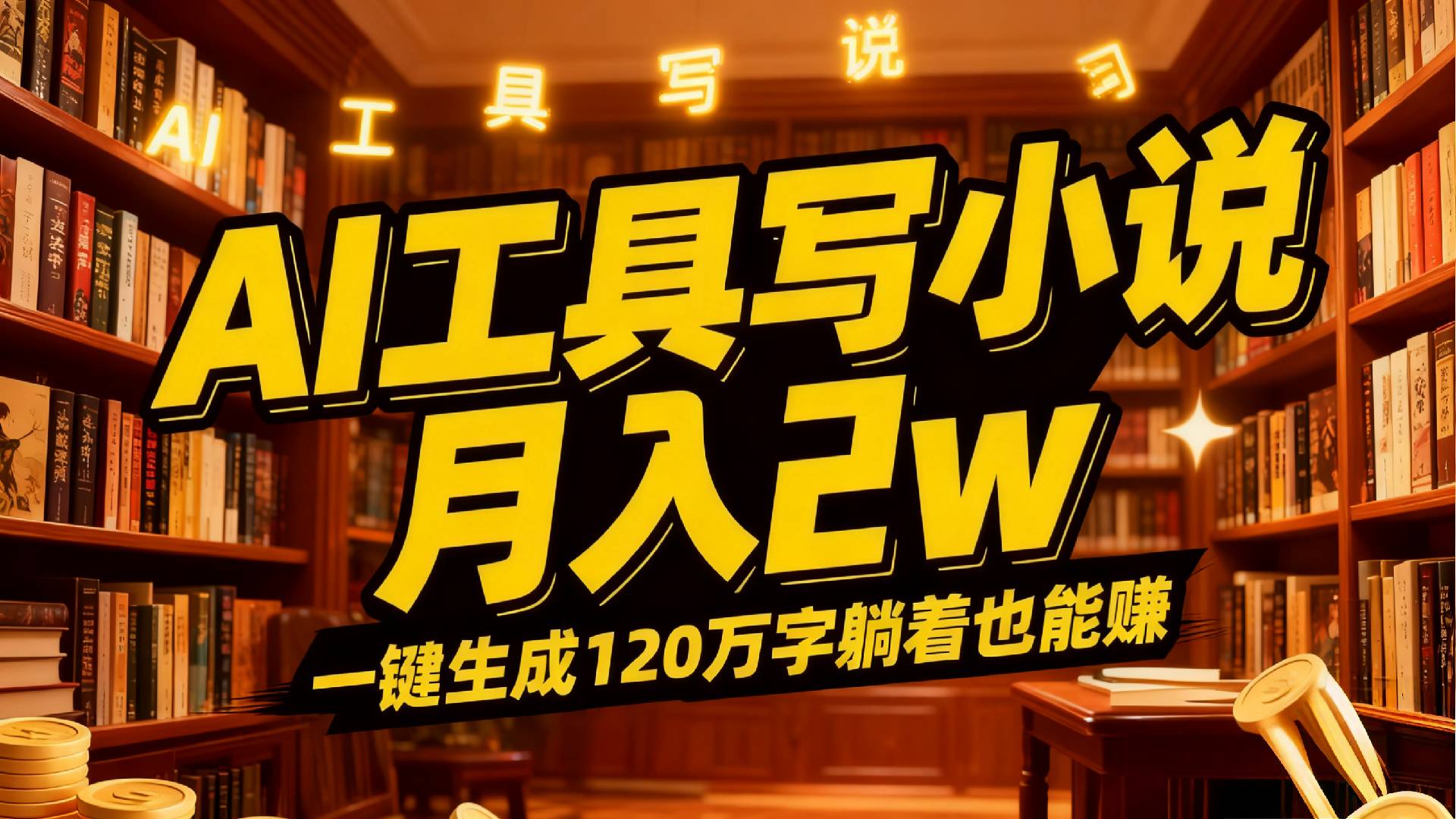 2026年AI工具写小说,一键生成120万字，躺着也能赚，月入2w+聚创吧-网创项目资源站-副业项目-创业项目-搞钱项目聚创吧